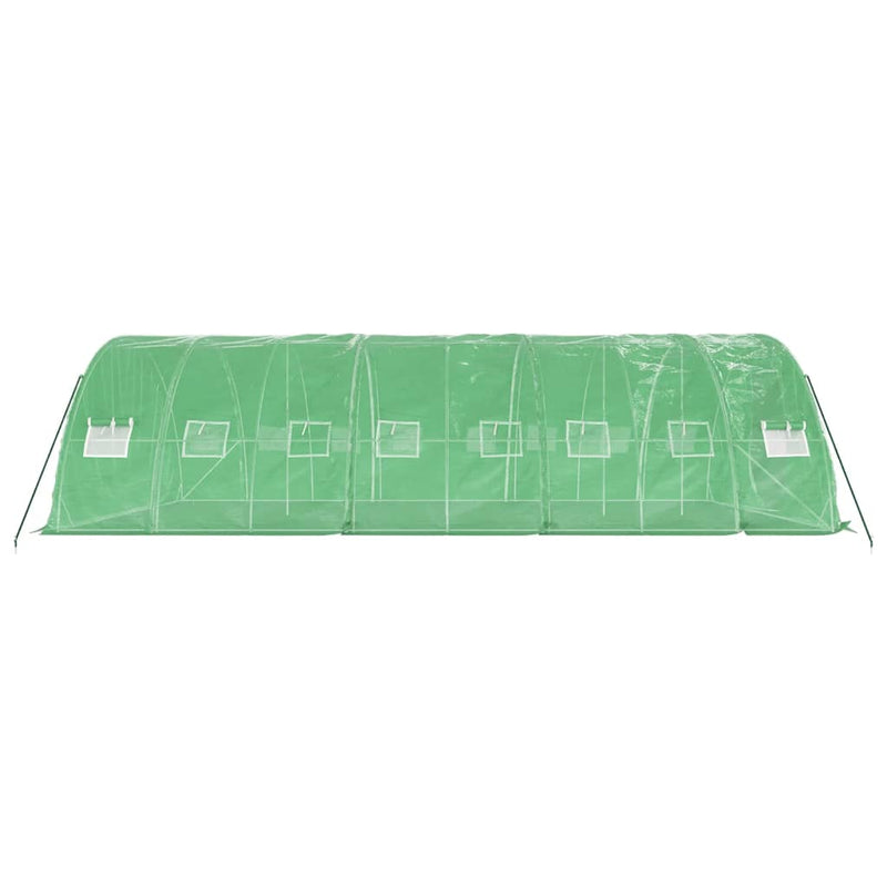 Seră cu cadru din oțel, verde, 40 m², 8x5x2,3 m