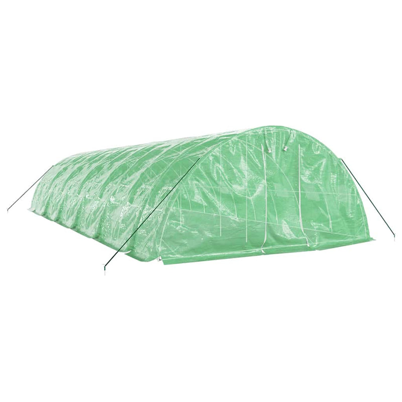 Seră cu cadru din oțel, verde, 60 m², 12x5x2,3 m