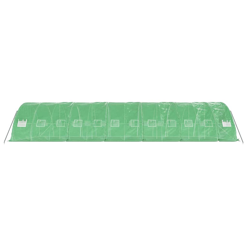 Seră cu cadru din oțel, verde, 60 m², 12x5x2,3 m