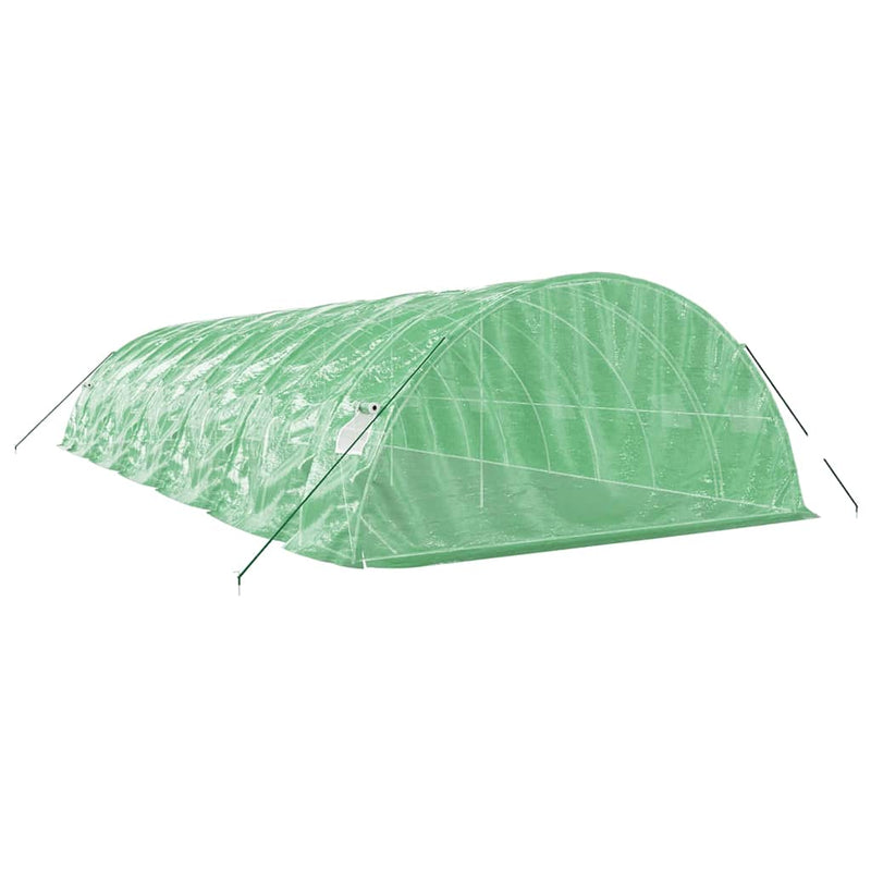 Seră cu cadru din oțel, verde, 60 m², 12x5x2,3 m