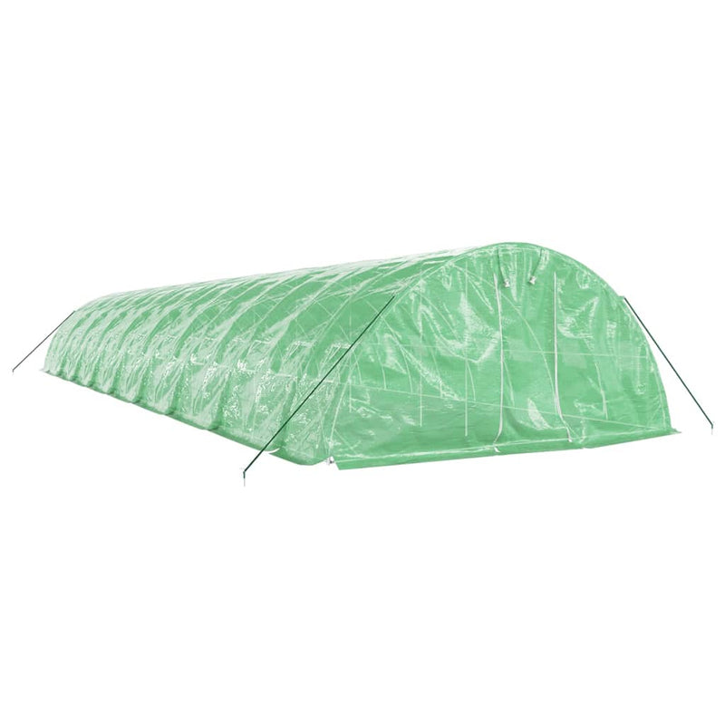 Seră cu cadru din oțel, verde, 90 m², 18x5x2,3 m