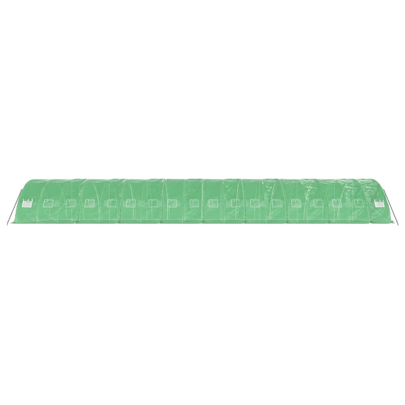 Seră cu cadru din oțel, verde, 90 m², 18x5x2,3 m