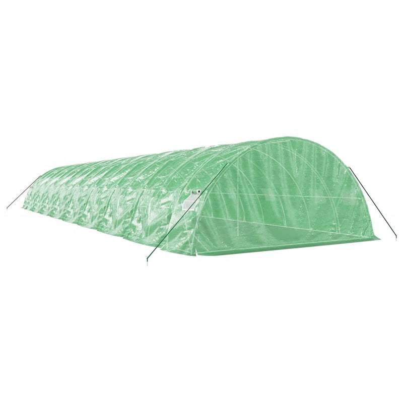 Seră cu cadru din oțel, verde, 90 m², 18x5x2,3 m