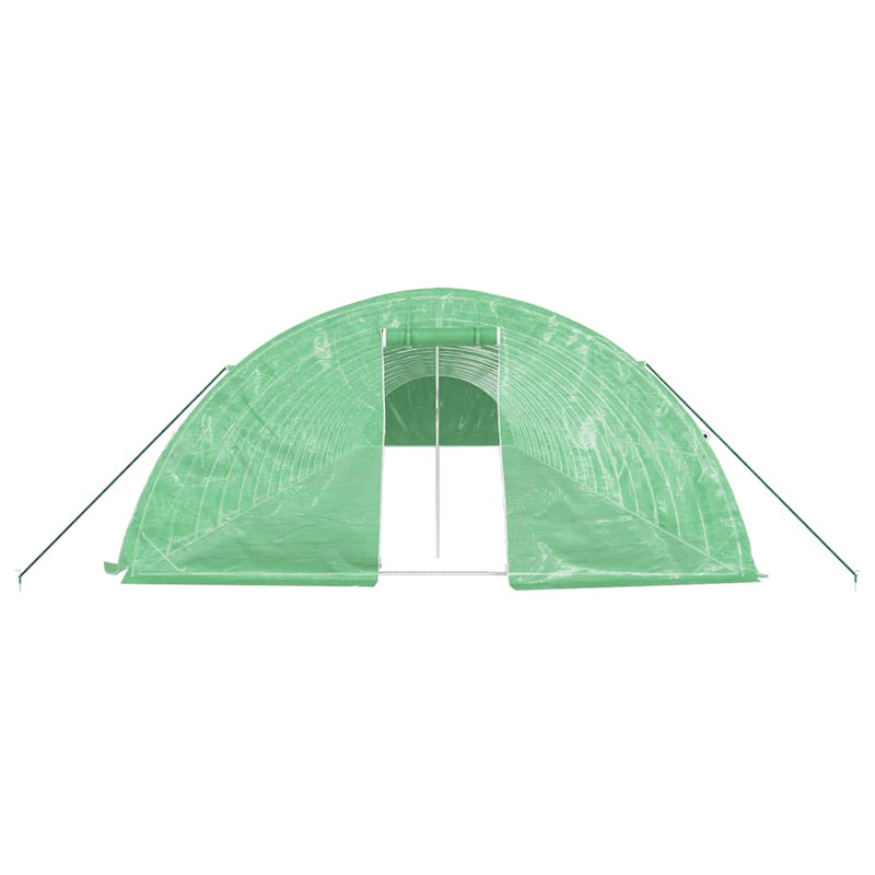 Seră cu cadru din oțel, verde, 110 m², 22x5x2,3 m