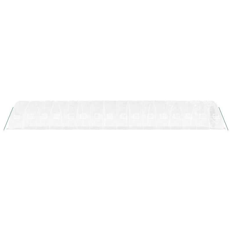 Seră cu cadru din oțel, alb, 80 m², 16x5x2,3 m
