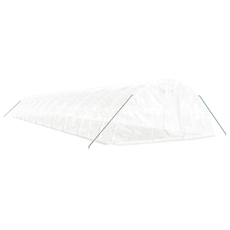 Seră cu cadru din oțel, alb, 110 m², 22x5x2,3 m