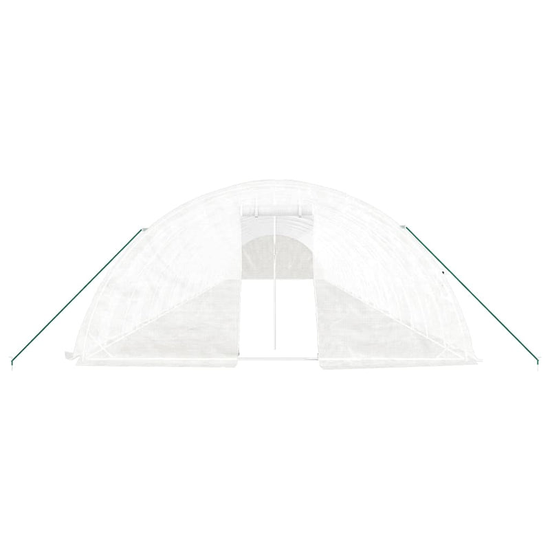 Seră cu cadru din oțel, alb, 110 m², 22x5x2,3 m
