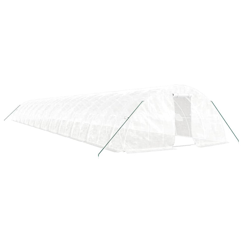 Seră cu cadru din oțel, alb, 120 m², 24x5x2,3 m