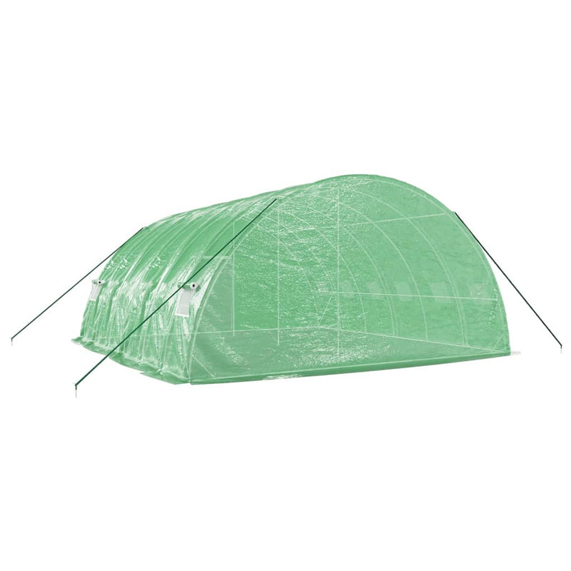 Seră cu cadru din oțel, verde, 36 m², 6x6x2,85 m
