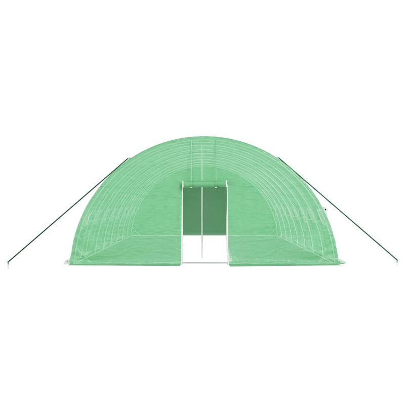 Seră cu cadru din oțel, verde, 48 m², 8x6x2,85 m