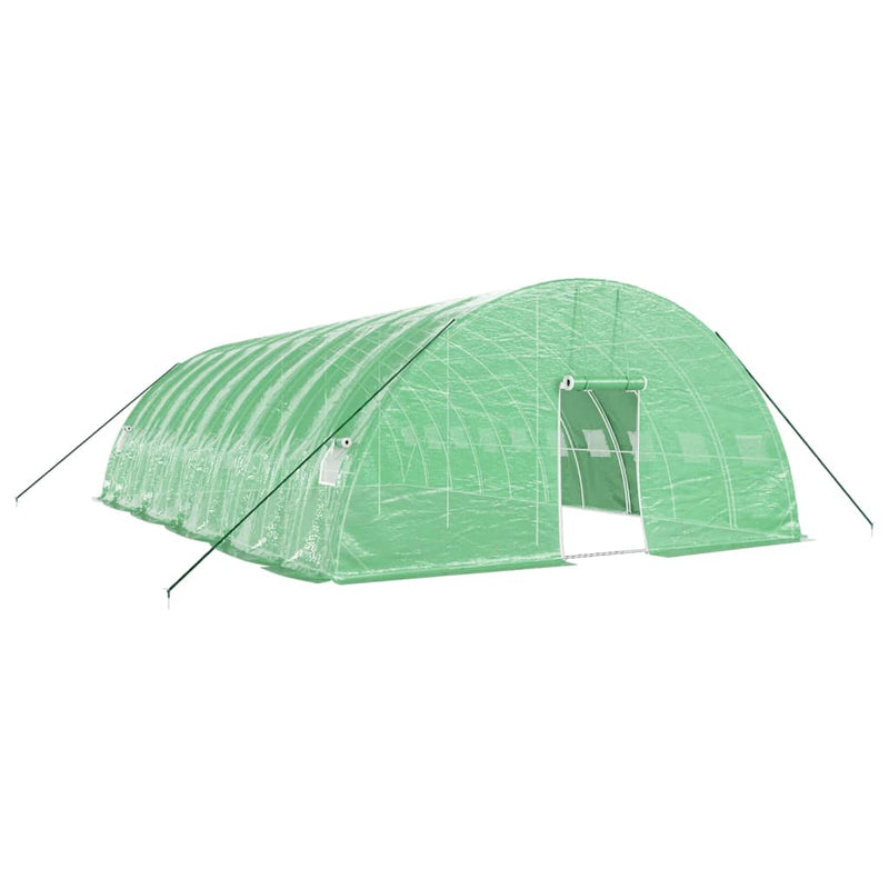 Seră cu cadru din oțel, verde, 60 m², 10x6x2,85 m