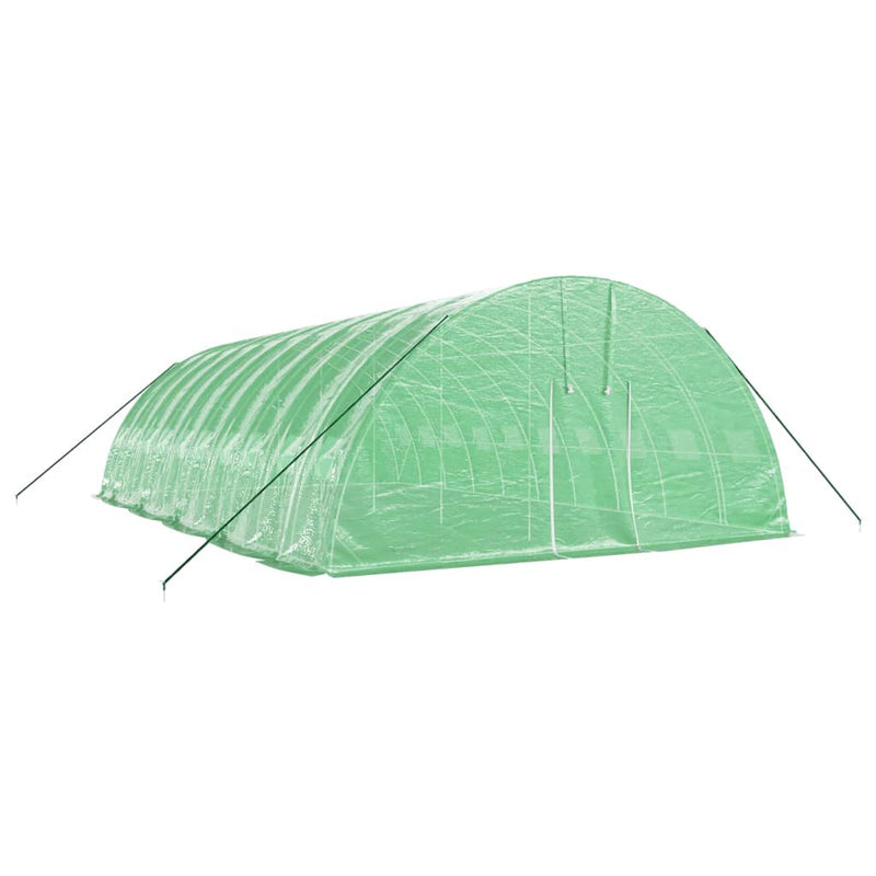 Seră cu cadru din oțel, verde, 60 m², 10x6x2,85 m
