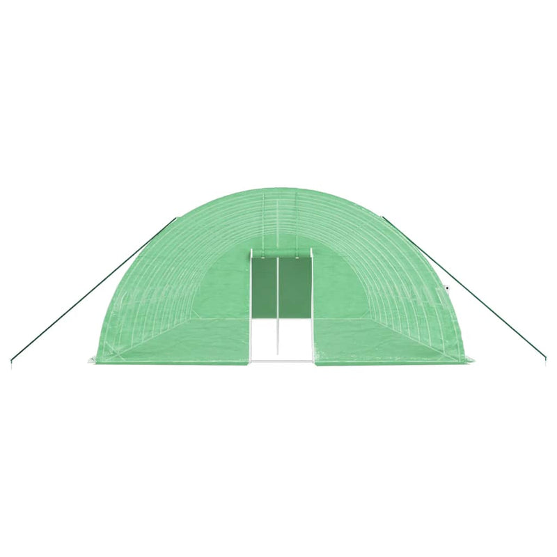 Seră cu cadru din oțel, verde, 60 m², 10x6x2,85 m