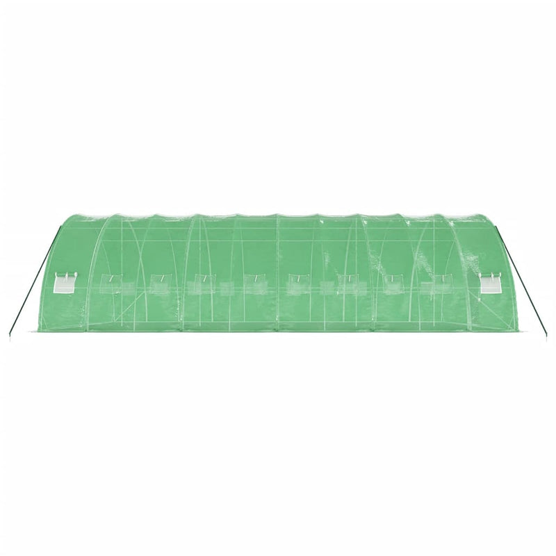 Seră cu cadru din oțel, verde, 60 m², 10x6x2,85 m