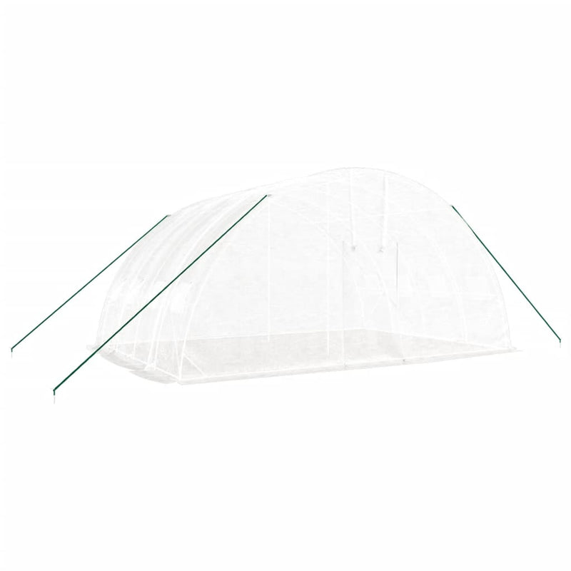 Seră cu cadru de oțel, albă, 24 m², 6x4x2,85 m