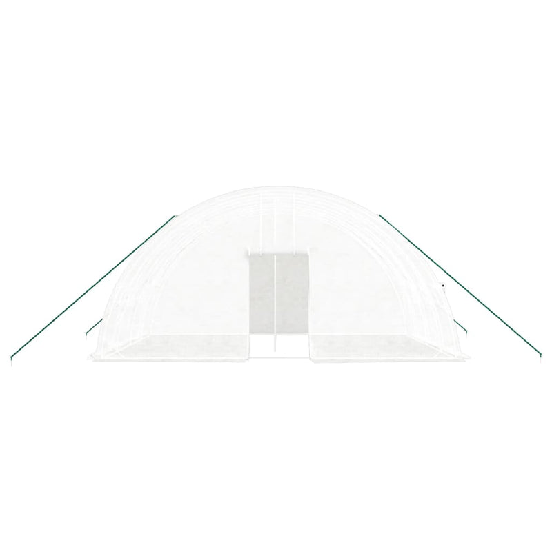 Seră cu cadru de oțel, albă, 24 m², 6x4x2,85 m