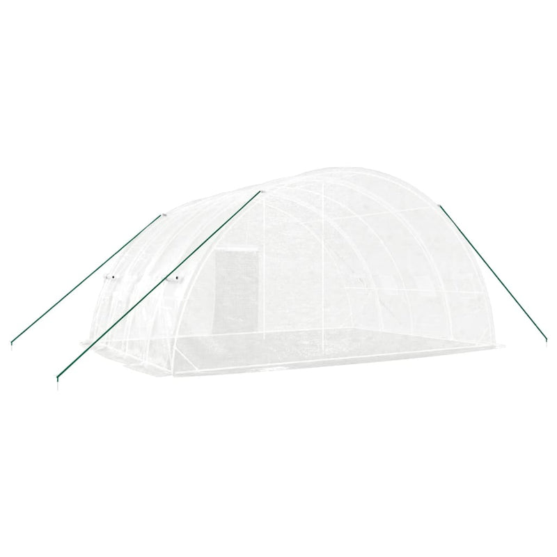 Seră cu cadru de oțel, albă, 24 m², 6x4x2,85 m