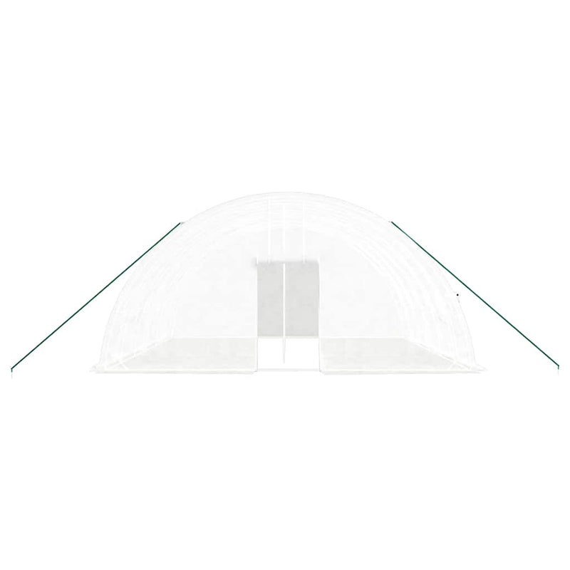 Seră cu cadru din oțel, alb, 36 m², 6x6x2,85 m