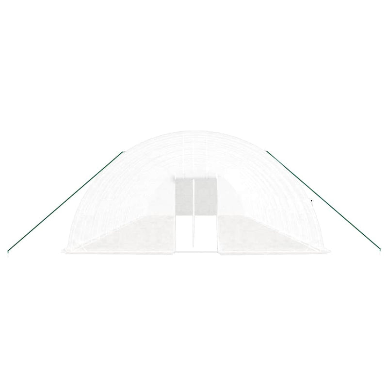 Seră cu cadru din oțel, alb, 96 m², 16x6x2,85 m