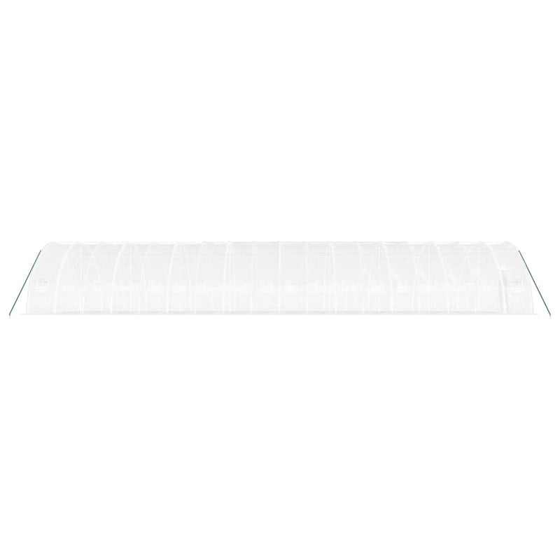Seră cu cadru din oțel, alb, 108 m², 18x6x2,85 m