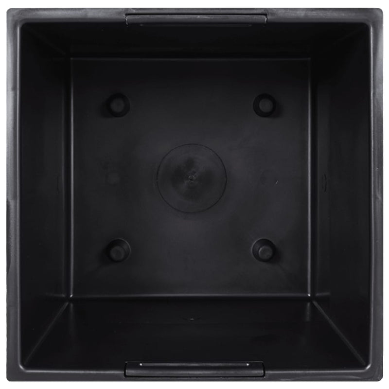 Jardinieră cu interior detașabil, alb, 21 / 49 L, PP ratan