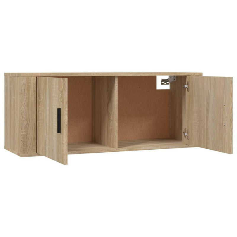 Set dulap TV, 3 piese, stejar sonoma, lemn prelucrat