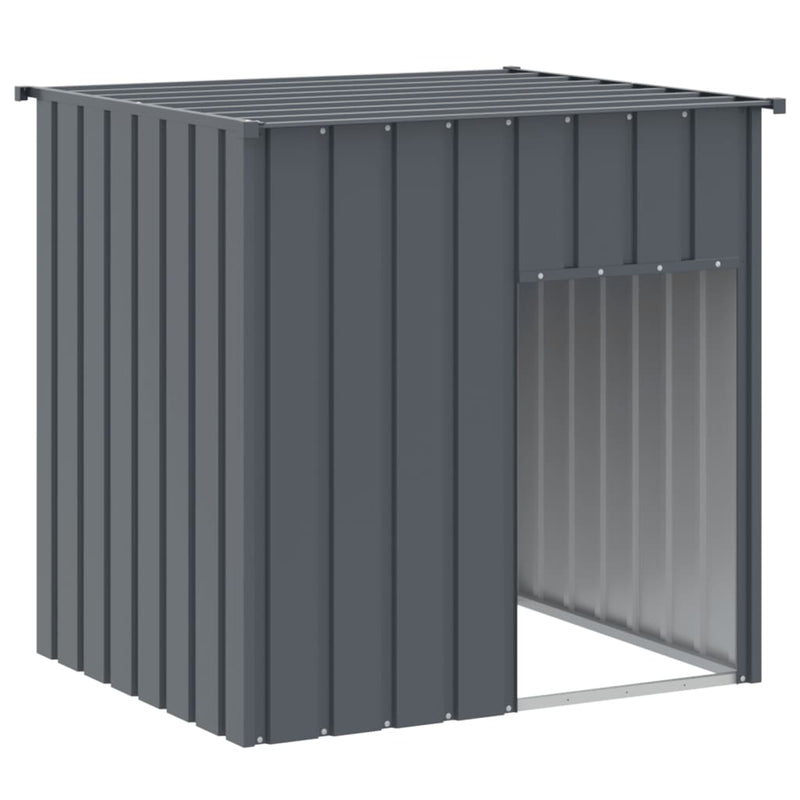 Cușcă pentru câini cu acoperiș antracit 110x103x109 cm oțel galvanizat