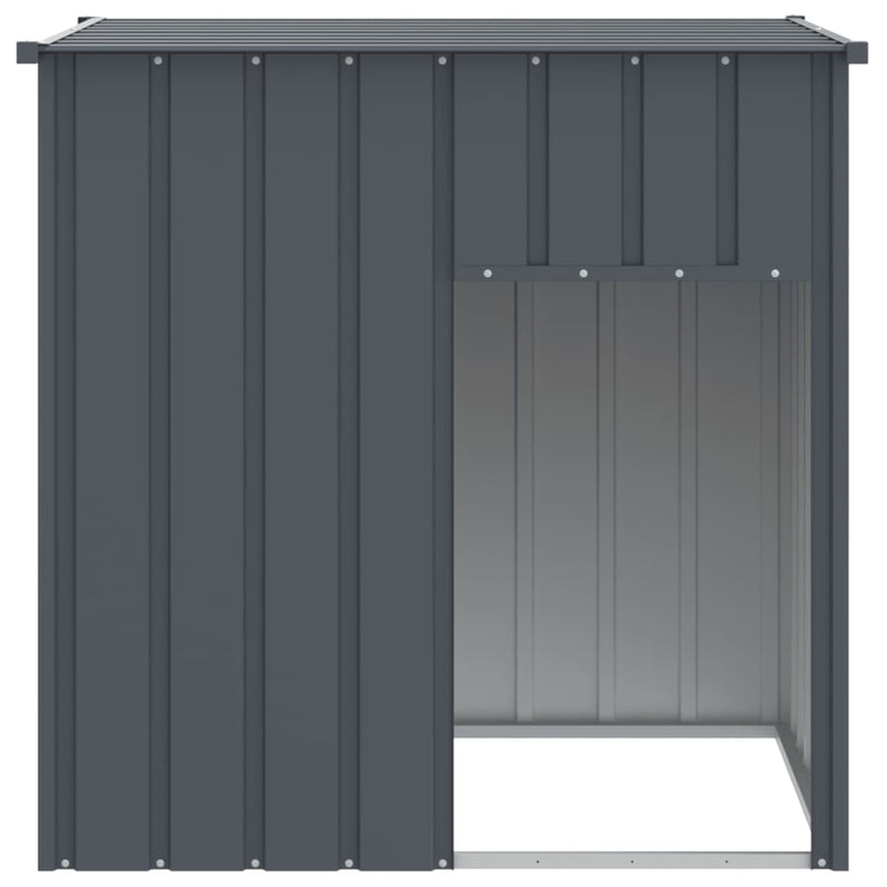 Cușcă pentru câini cu acoperiș antracit 110x103x109 cm oțel galvanizat