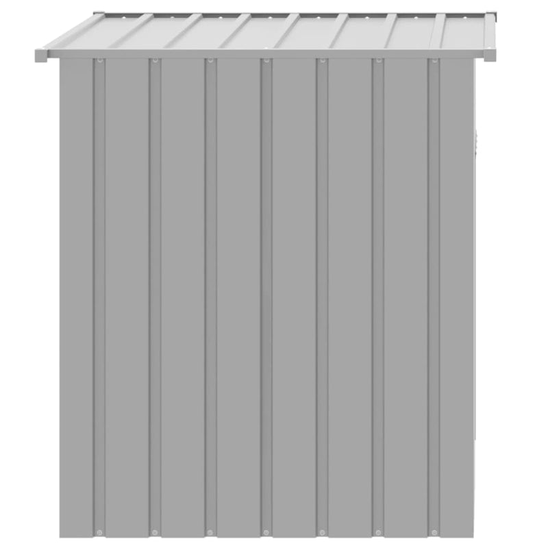Cușcă pentru câini cu acoperiș gri deschis 110x103x109 cm oțel galvanizat