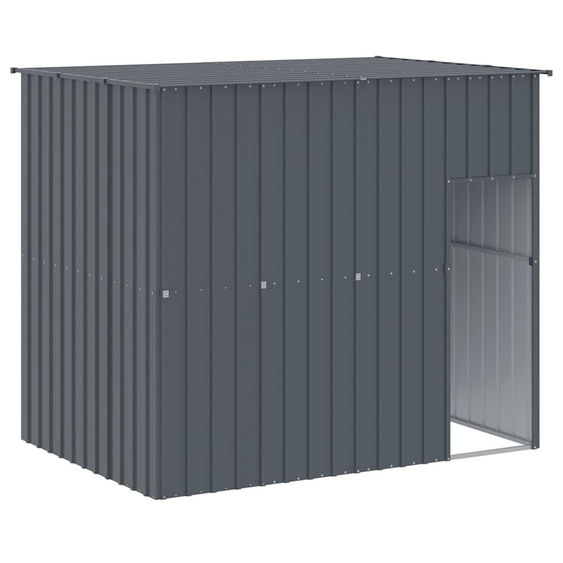 Cușcă câine cu acoperiș antracit 214x153x181 cm oțel galvanizat