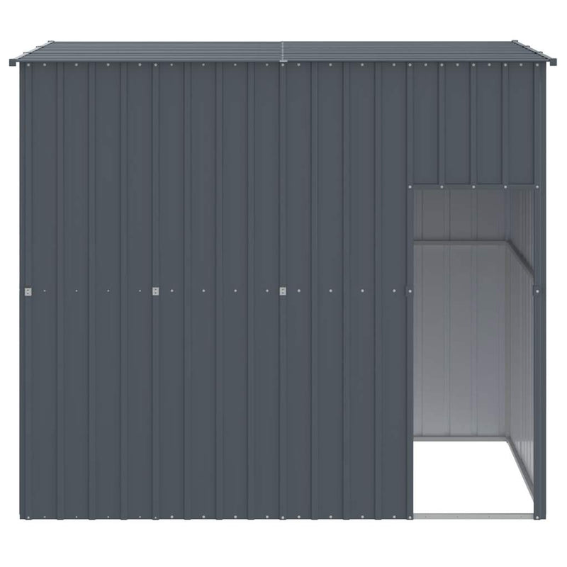 Cușcă câine cu acoperiș antracit 214x153x181 cm oțel galvanizat