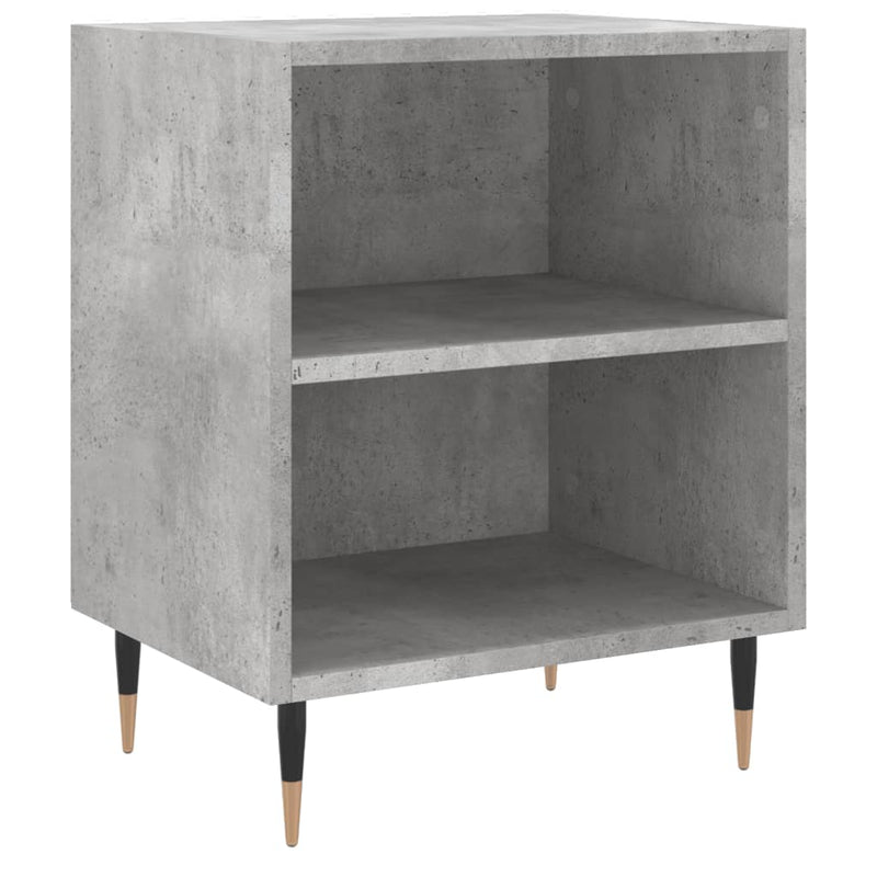 Noptiere, 2 buc., gri beton, 40x30x50 cm, lemn compozit