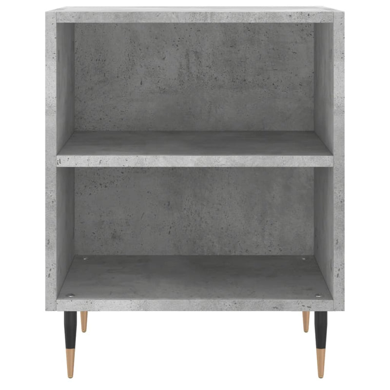 Noptiere, 2 buc., gri beton, 40x30x50 cm, lemn compozit