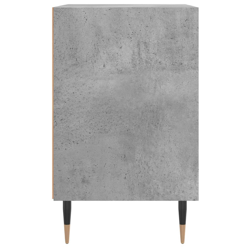 Noptiere, 2 buc., gri beton, 40x30x50 cm, lemn compozit