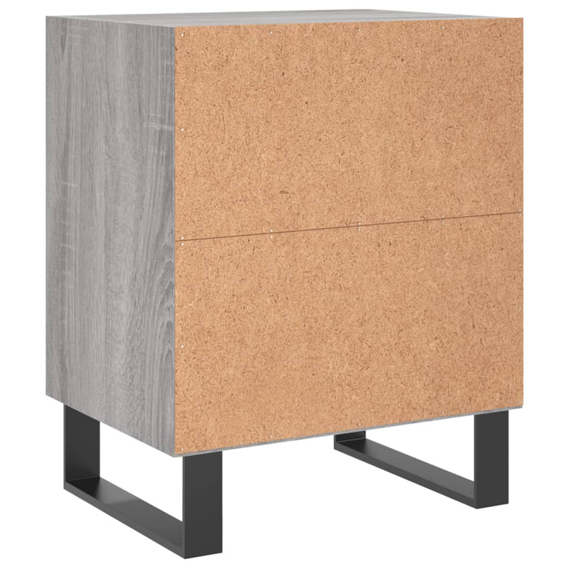 Noptiere, 2 buc., gri sonoma, 40x30x50 cm, lemn compozit