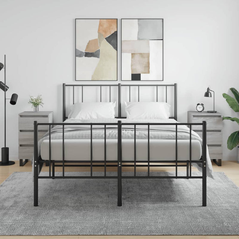 Noptiere, 2 buc., gri sonoma, 40x35x69 cm, lemn compozit