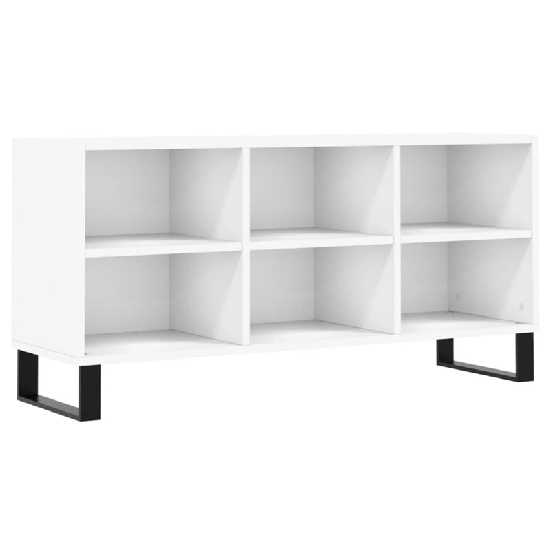 Comodă TV, alb, 103,5x30x50 cm, lemn compozit