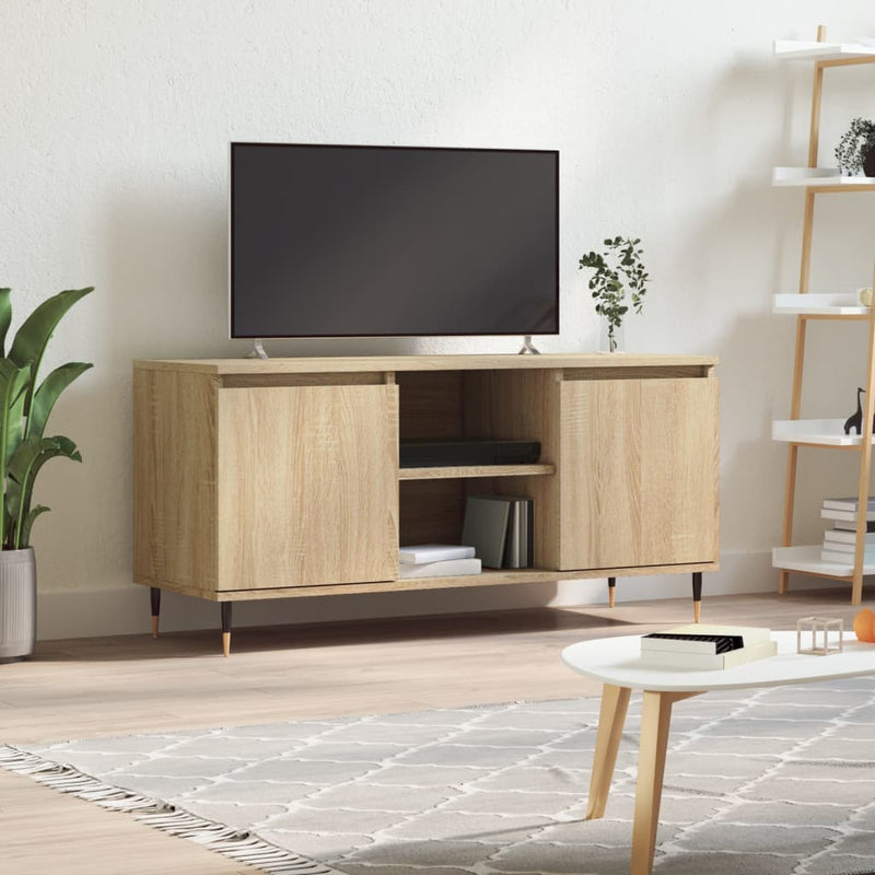 Comodă TV, stejar sonoma, 104x35x50 cm, lemn compozit