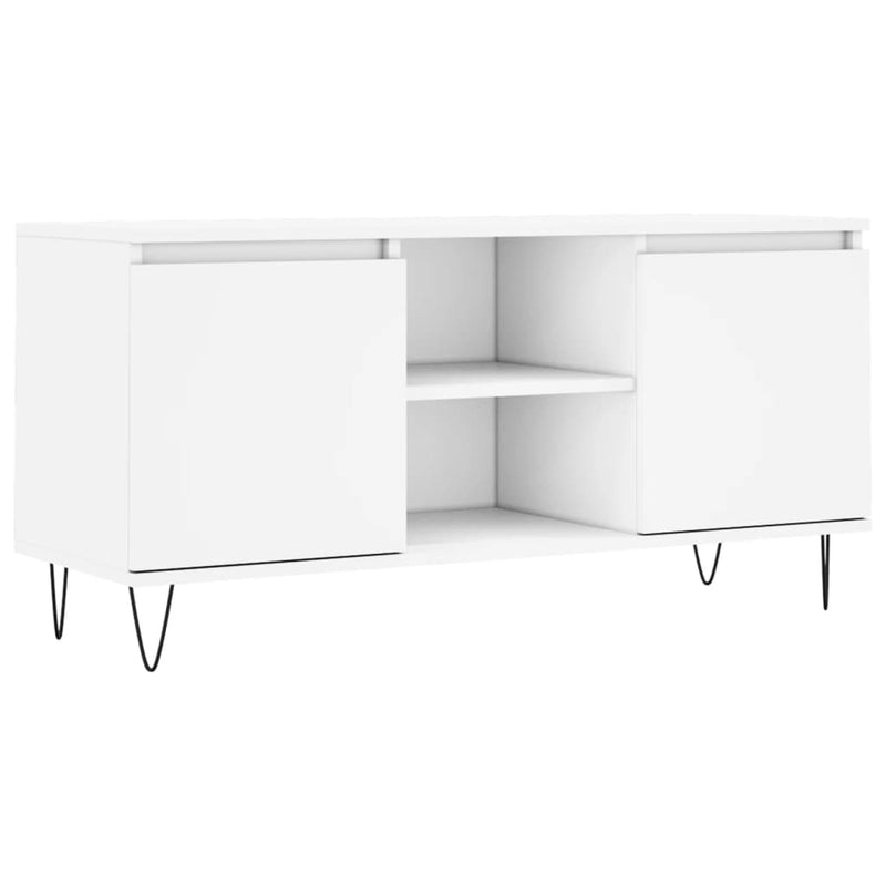 Comodă TV, alb, 104x35x50 cm, lemn compozit