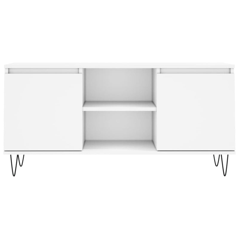 Comodă TV, alb, 104x35x50 cm, lemn compozit