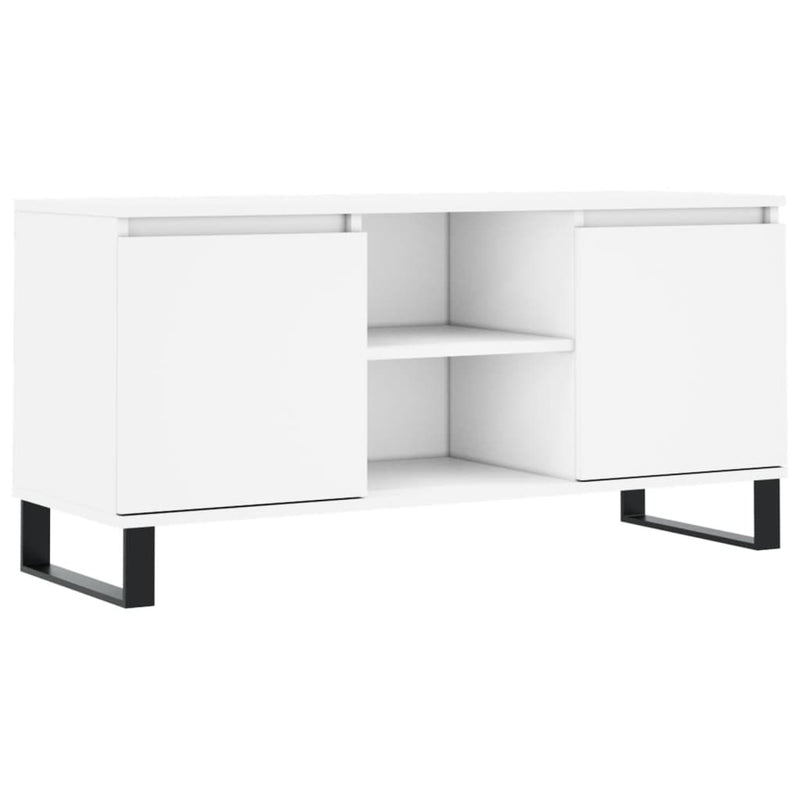 Comodă TV, alb, 104x35x50 cm, lemn compozit