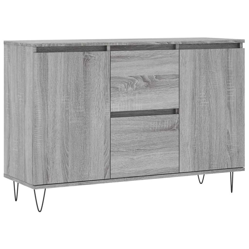 Servantă, gri sonoma, 101,5x35x70 cm, lemn prelucrat