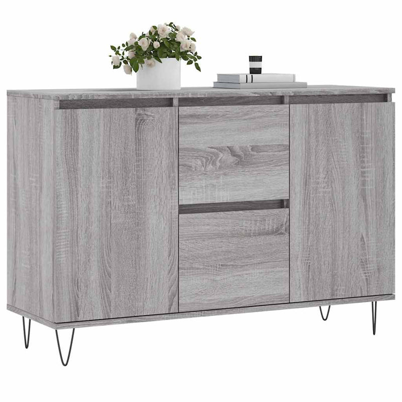 Servantă, gri sonoma, 101,5x35x70 cm, lemn prelucrat
