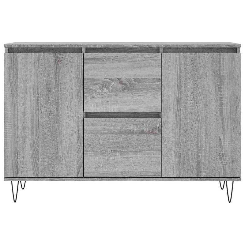 Servantă, gri sonoma, 101,5x35x70 cm, lemn prelucrat