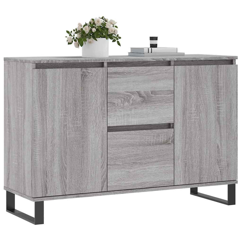 Servantă, gri sonoma, 101,5x35x70 cm, lemn prelucrat