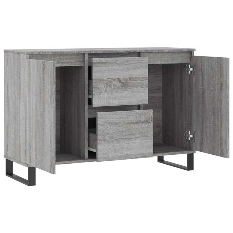 Servantă, gri sonoma, 101,5x35x70 cm, lemn prelucrat