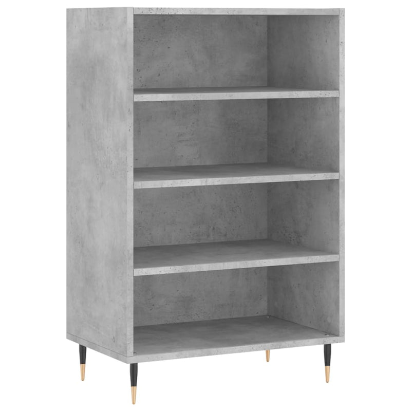 Dulap înalt, gri beton, 57x35x90 cm, lemn compozit