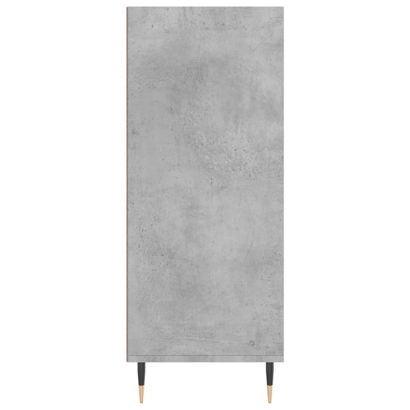 Dulap înalt, gri beton, 57x35x90 cm, lemn compozit