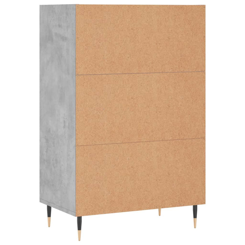 Dulap înalt, gri beton, 57x35x90 cm, lemn compozit