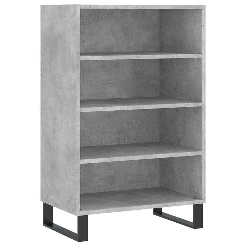 Dulap înalt, gri beton, 57x35x90 cm, lemn compozit